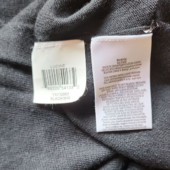 BCBGMaxAzria Black Top with Rhinestone Detail- Women's Size Medium - Picture 5 of 5